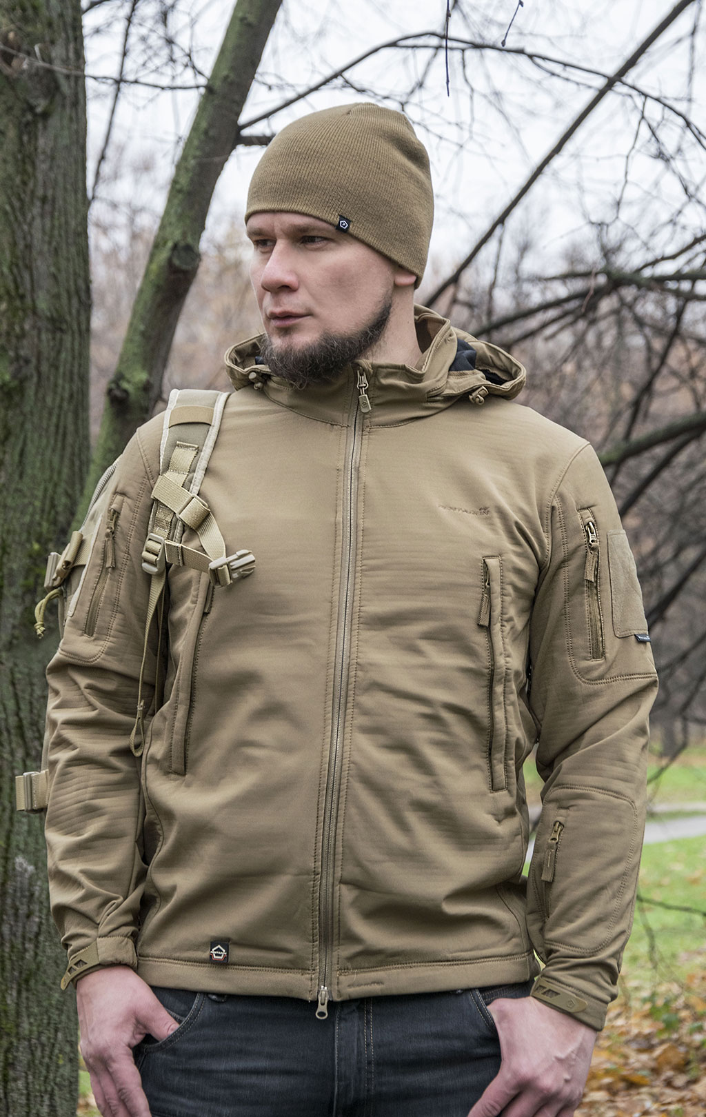 Куртка тактическая softshell Pentagon мембрана ARTAXES big size Soft Shell coyote 08011 