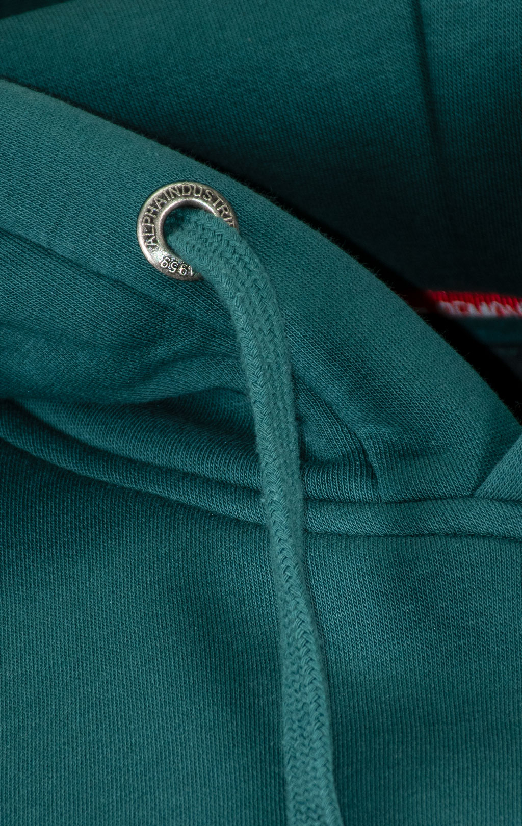 Толстовка ALPHA INDUSTRIES RED STRIPE HOODY force green 