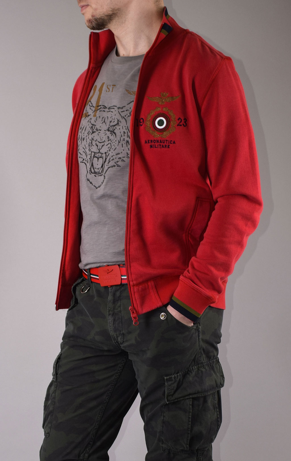 Олимпийка AERONAUTICA MILITARE SS 20/IN rosso (FE 1488) 