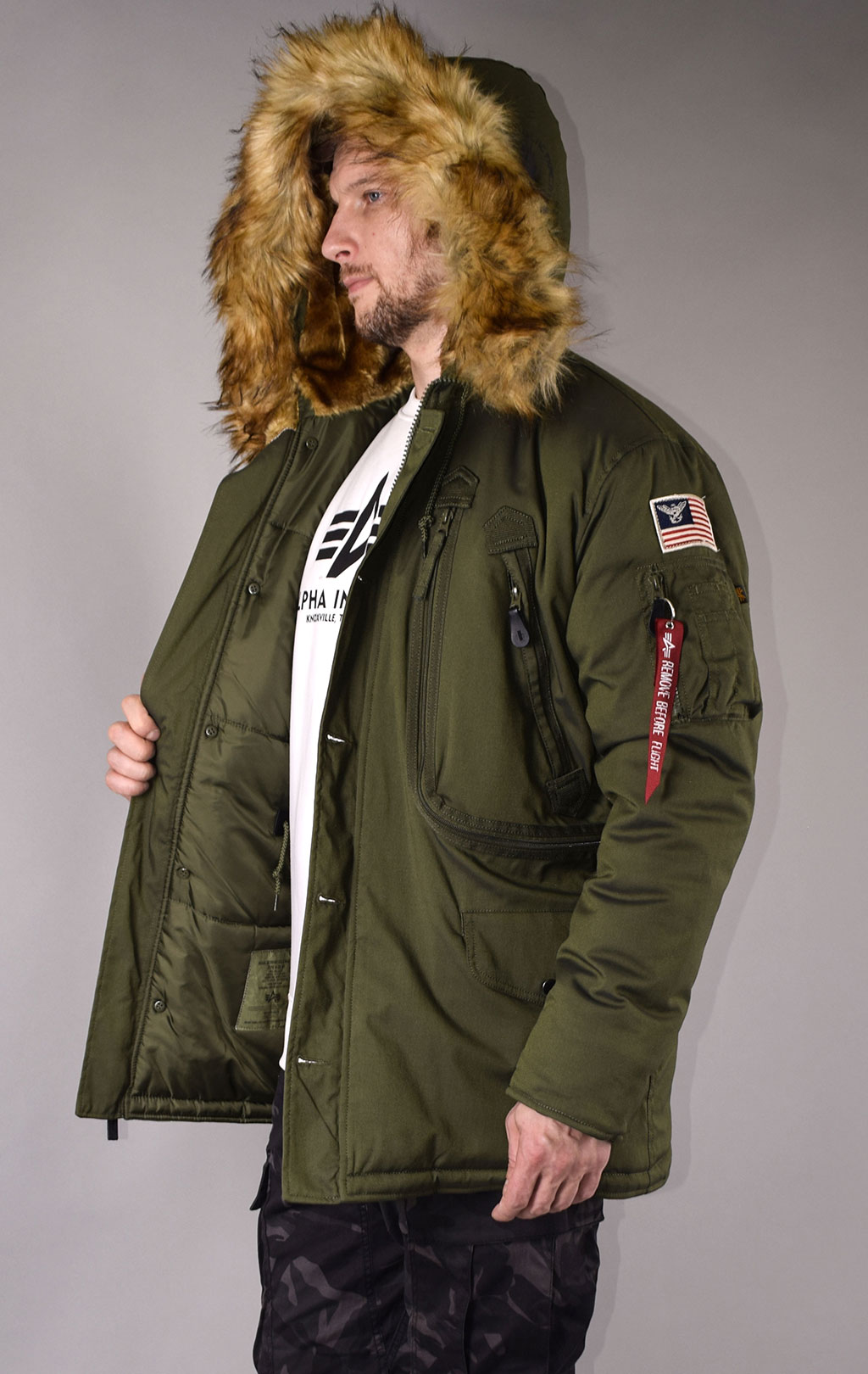 Аляска ALPHA INDUSTRIES POLAR big size dark green 