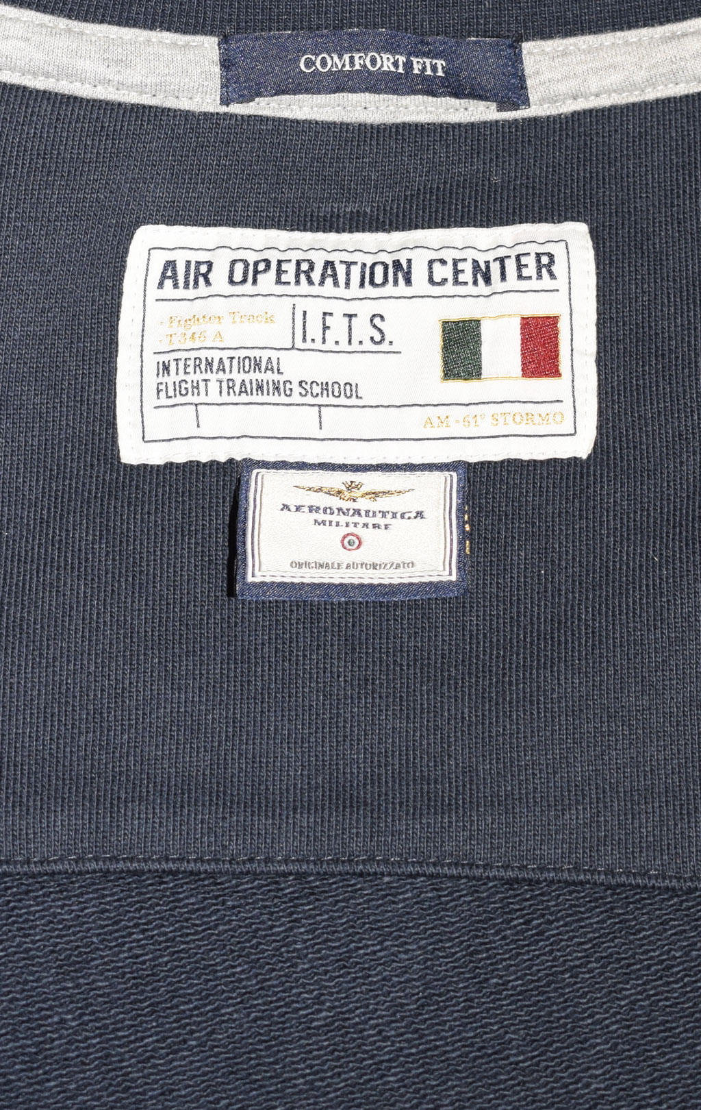 Олимпийка AERONAUTICA MILITARE big size SS 23/TR blue black (FE 1748) 