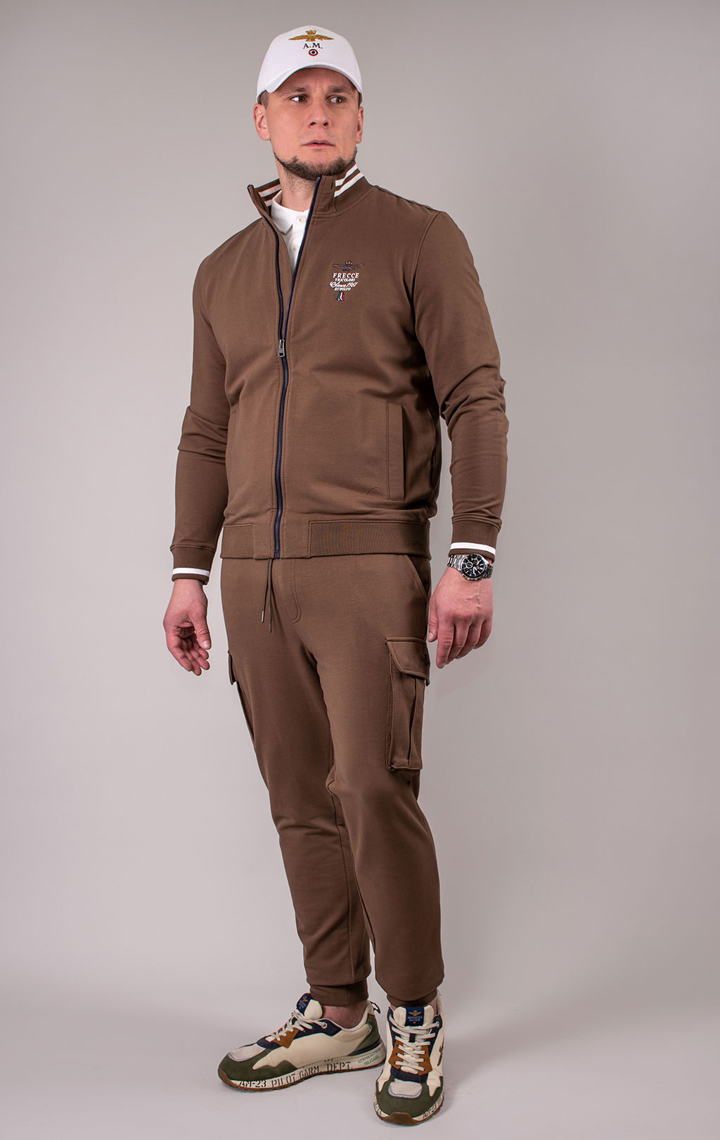 Брюки спортивные AERONAUTICA MILITARE SS 24 m/BD chocolate (PF 860) 