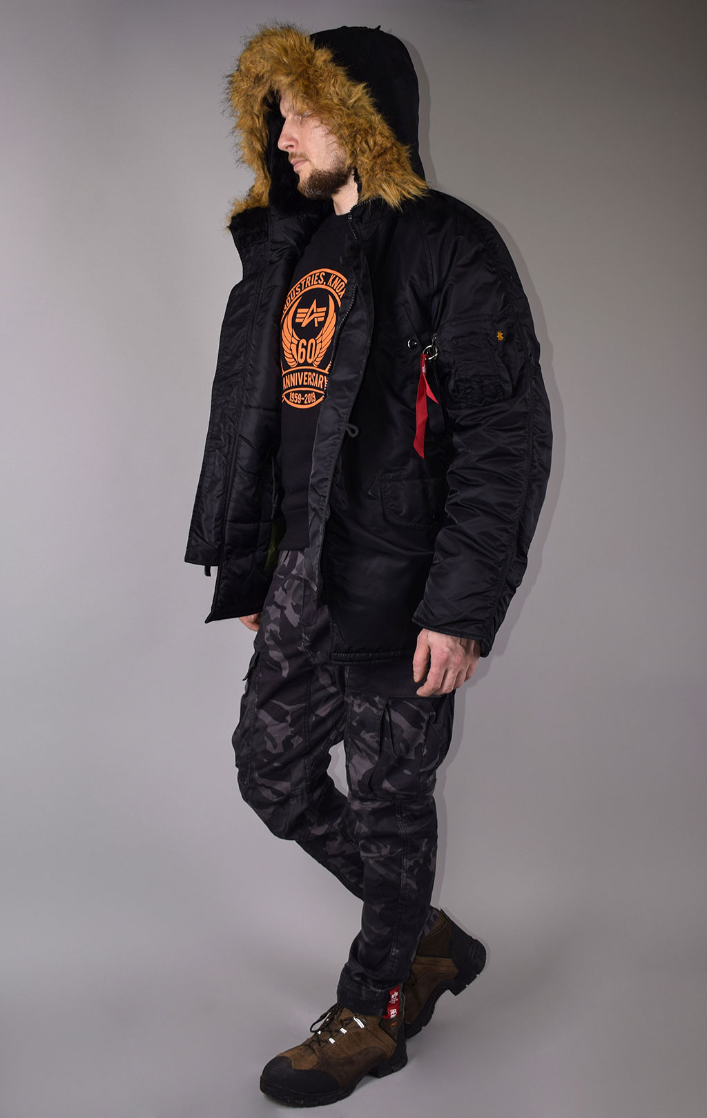 Аляска ALPHA INDUSTRIES CLASSIC N-3B black 