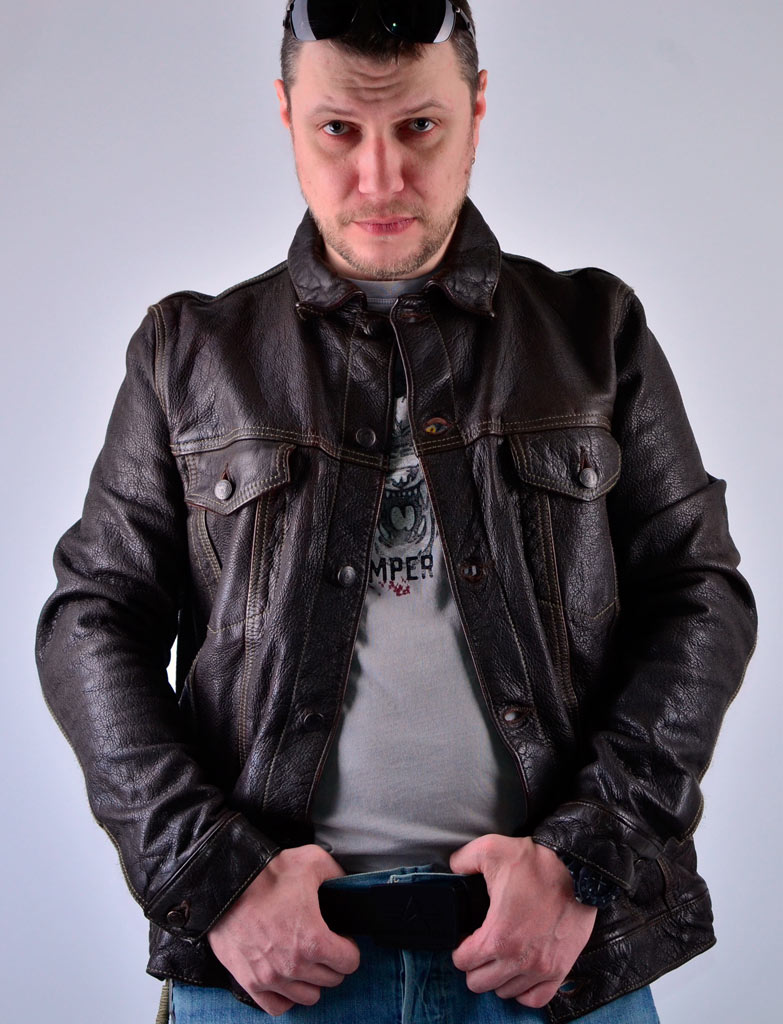 Куртка COCKPIT JEAN кожа brown washed (Z21W012W) 