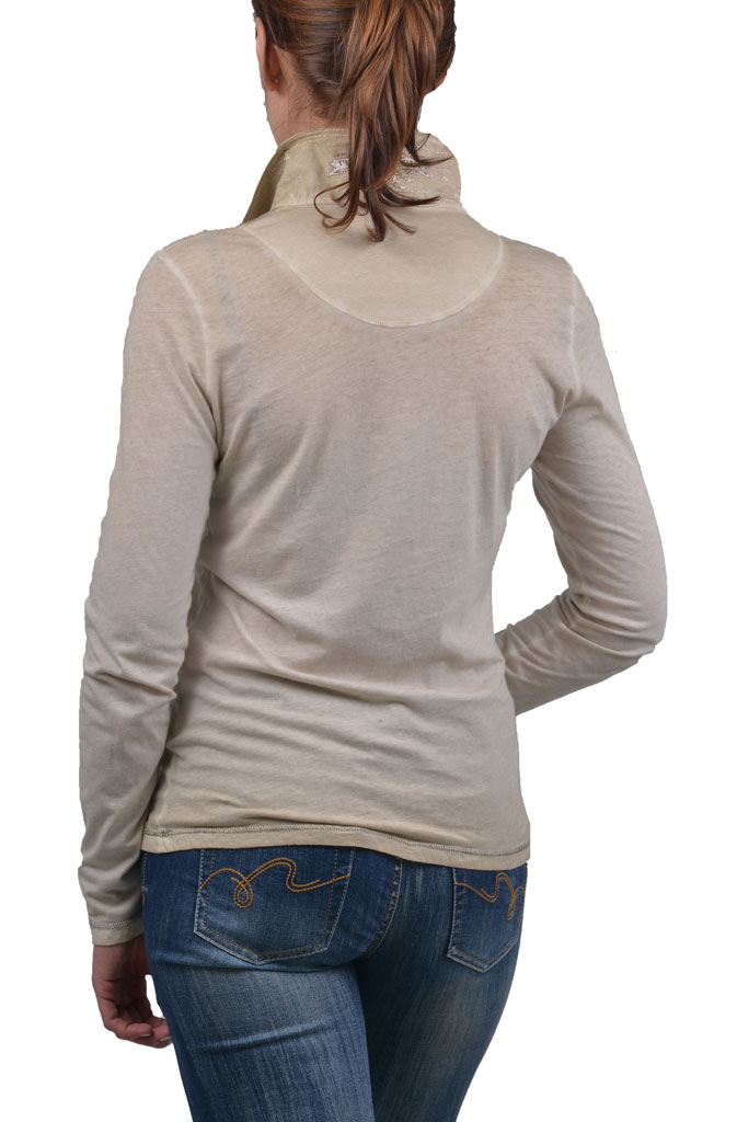Женская футболка-поло AERONAUTICA MILITARE beige (DJ 154) 