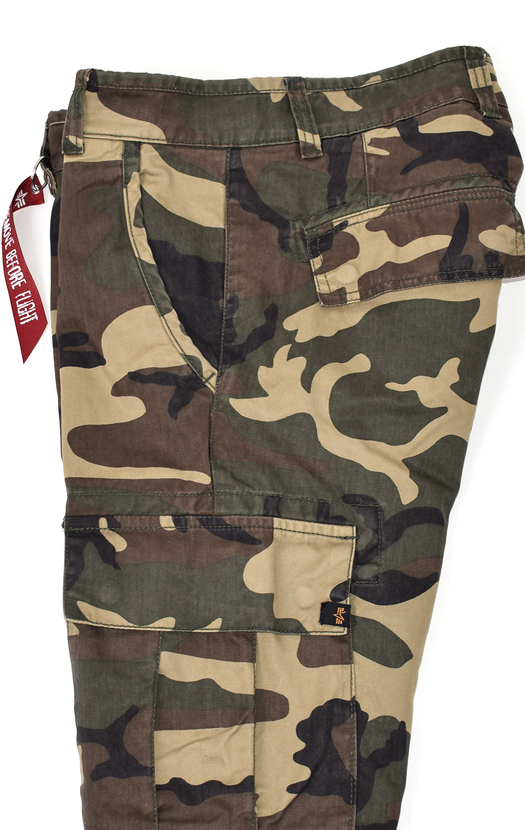 Брюки-карго ALPHA INDUSTRIES AGENT C camo woodland 