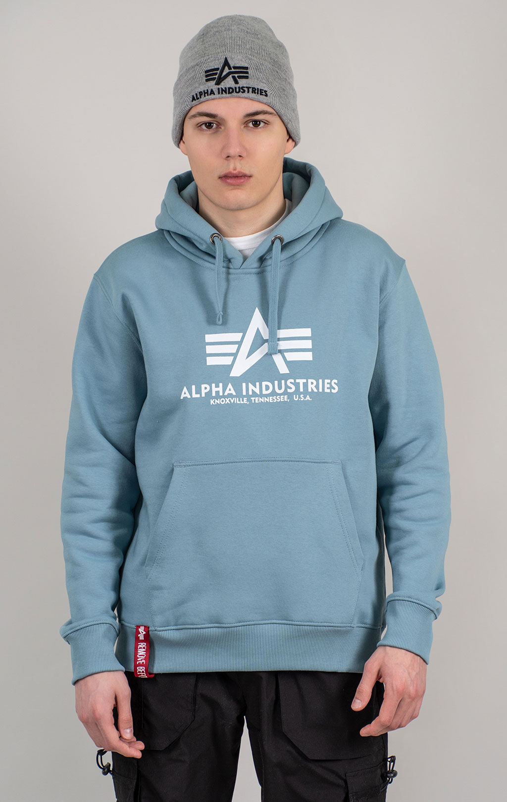 Толстовка ALPHA INDUSTRIES BASIC HOODY greyblue 
