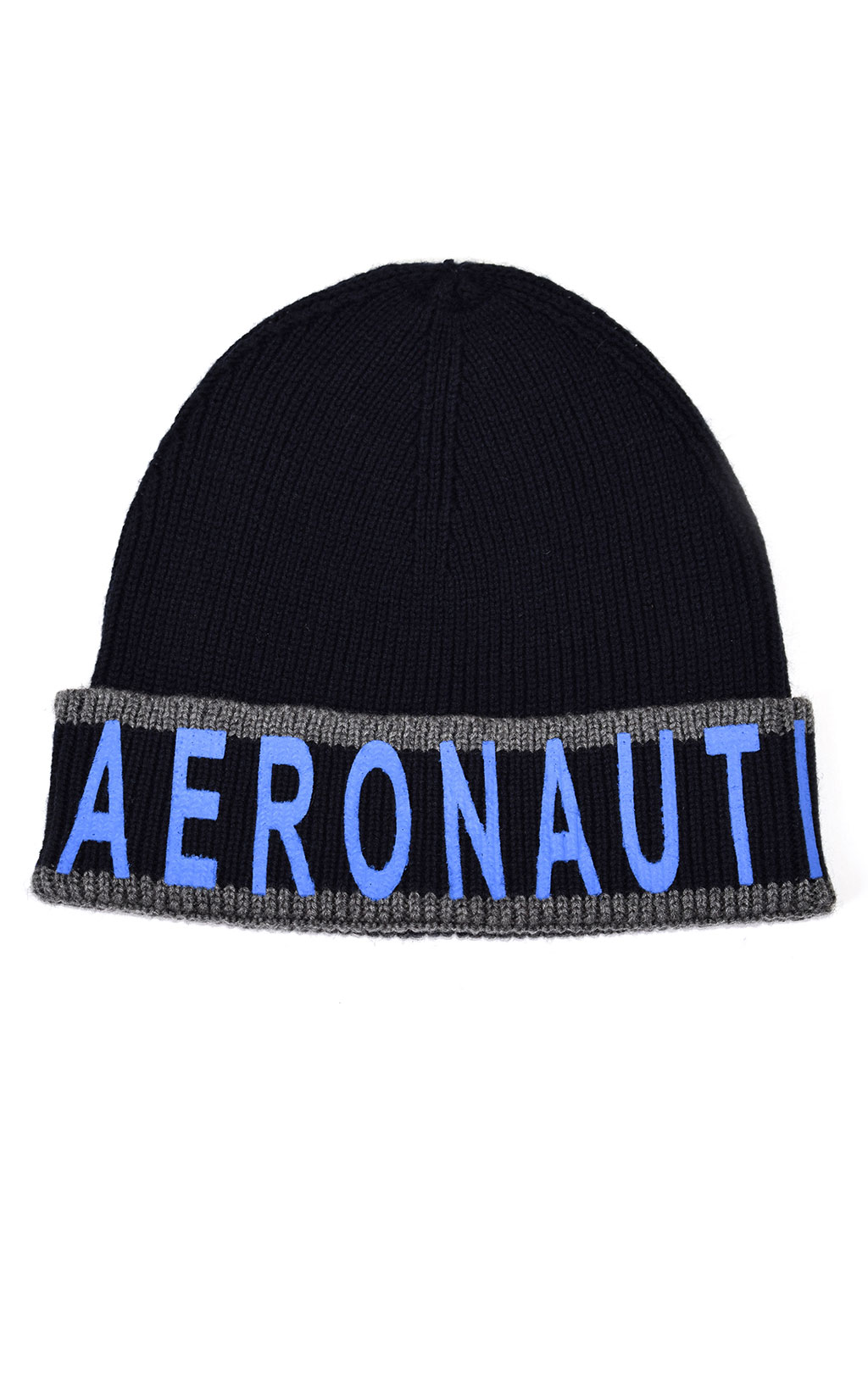 Шапка вязаная AERONAUTICA MILITARE FW 19/20 grigio/cielo/blue navy (CU 004) 