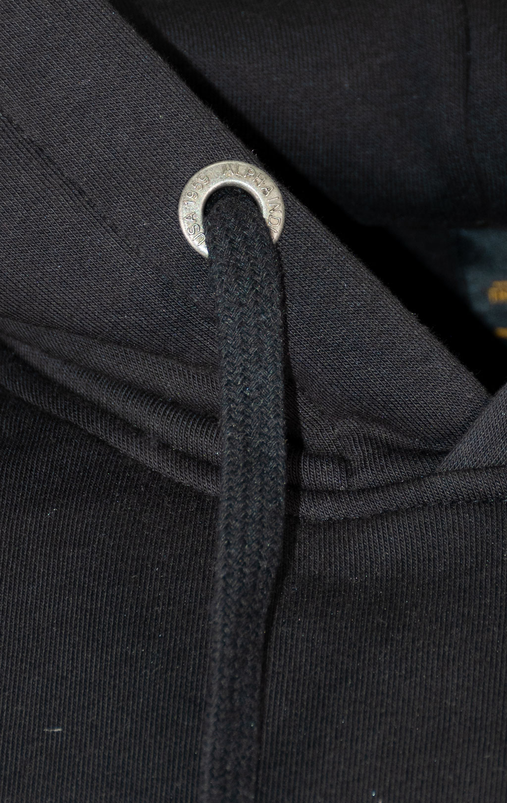Толстовка ALPHA INDUSTRIES RED STRIPE HOODY black 