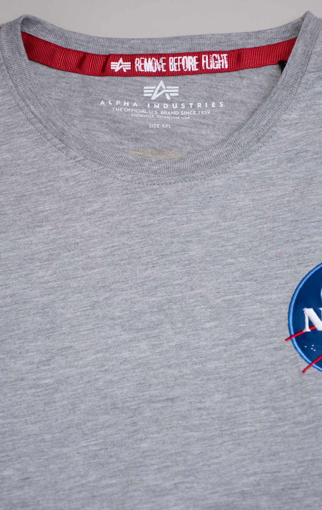 Футболка ALPHA INDUSTRIES NASA SPACE SHUTTLE T grey heather 