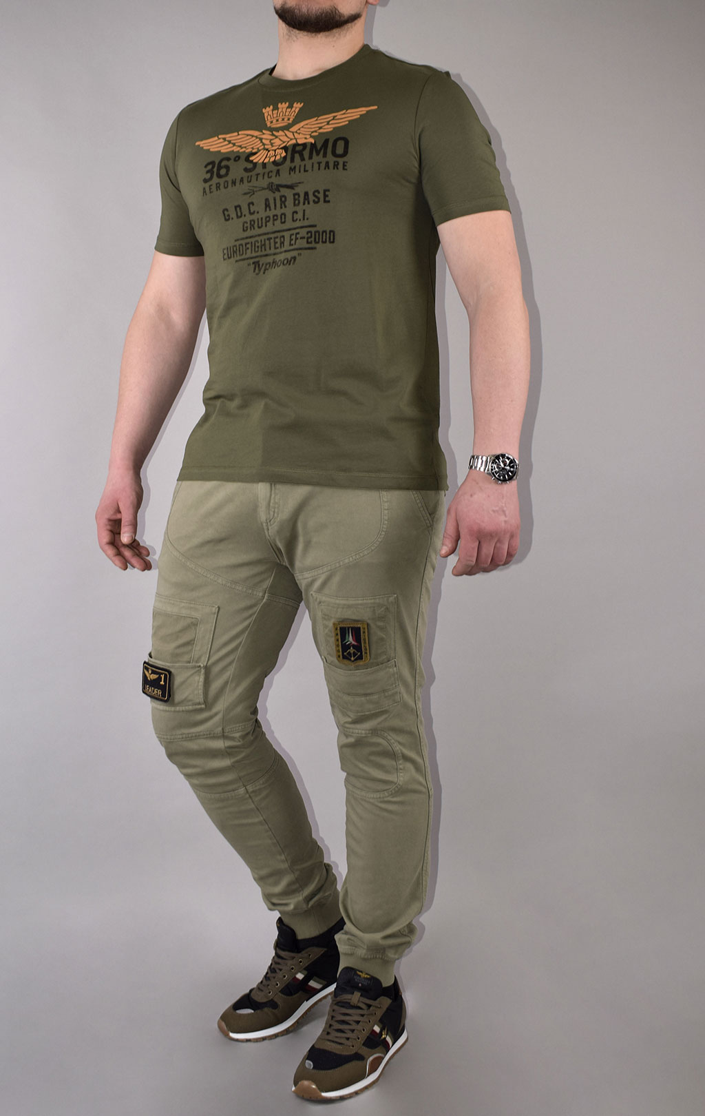 Футболка AERONAUTICA MILITARE SS 21/TR verde scuro (TS 1867) 