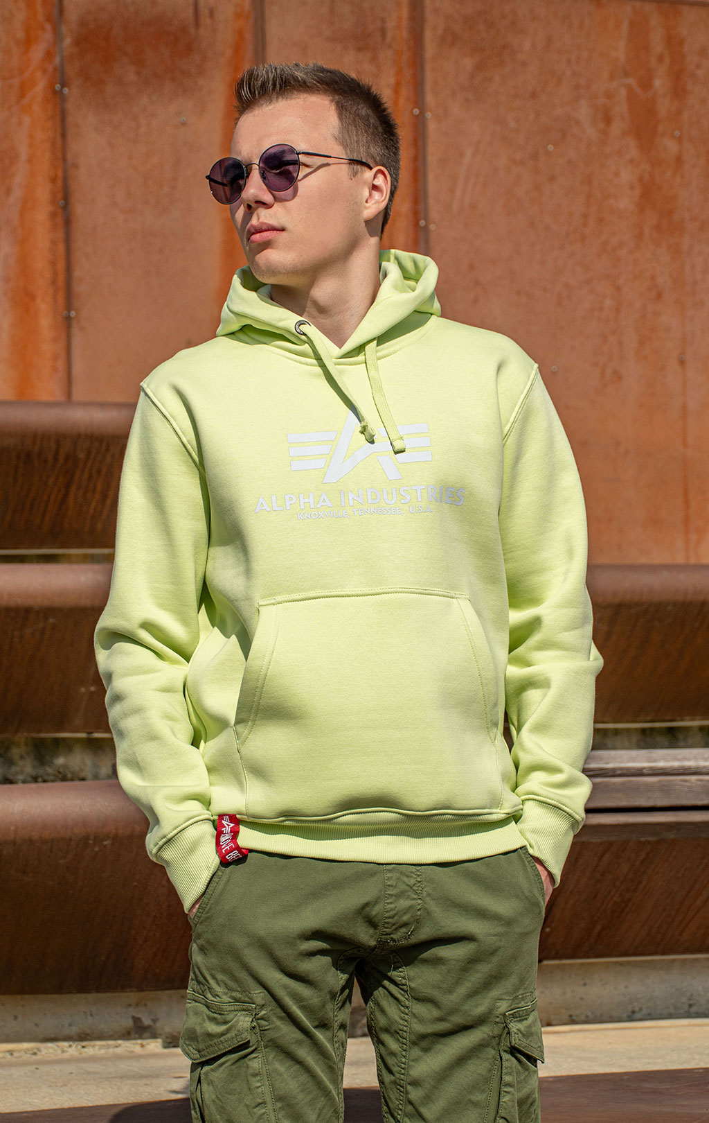 Толстовка ALPHA INDUSTRIES BASIC HOODY arctic lime 