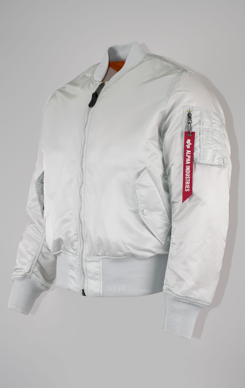 Бомбер ALPHA INDUSTRIES ORIGINAL FIT MA-1 SS 25 m light gray 