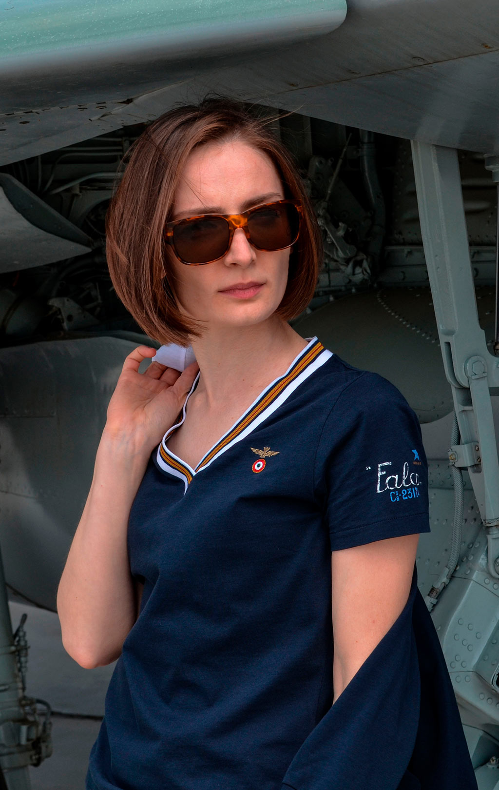 Женская футболка AERONAUTICA MILITARE blue navy (TS 1493) 