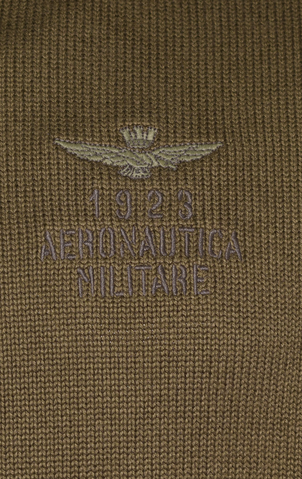 Толстовка вязаная AERONAUTICA MILITARE big size FW 23/24/IN off green (MA 1448) 