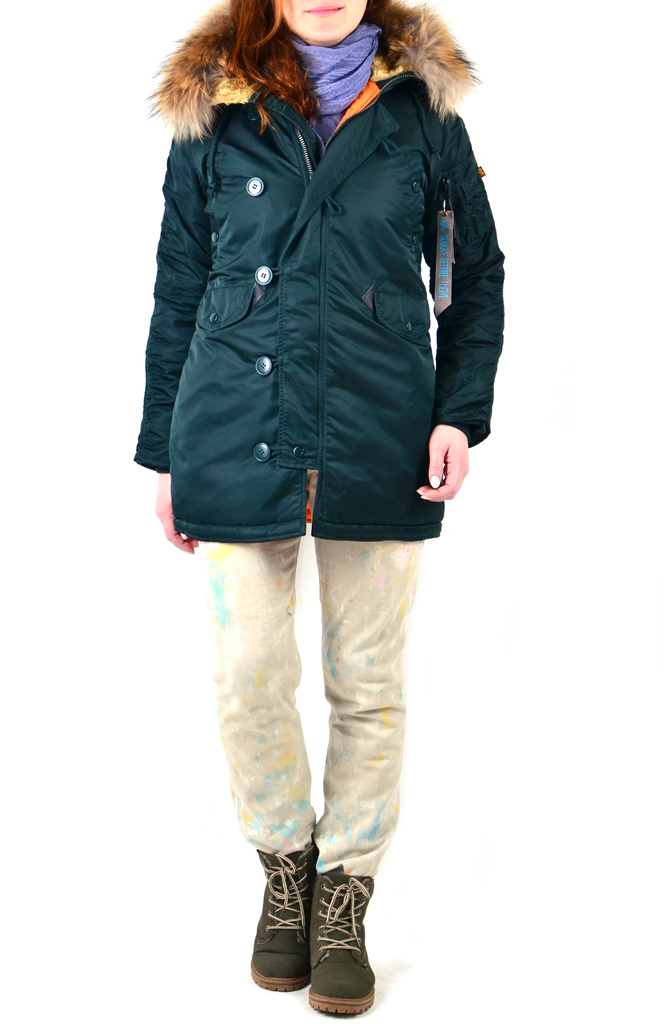 Аляска ALPHA INDUSTRIES жен. VF 59 N-3B petrol dark Аляска ALPHA INDUSTRIES жен. VF 59 N-3B petrol dark