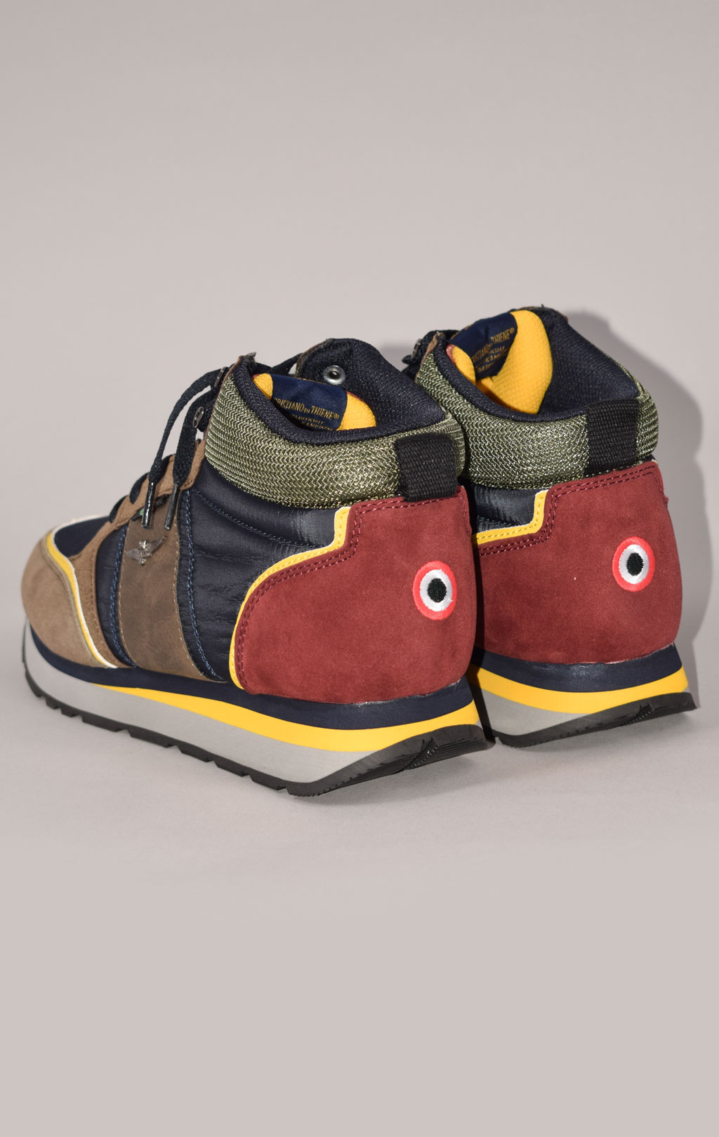 Кроссовки высокие AERONAUTICA MILITARE FW 22/23 m/CN blue/bordeaux/giallo/beige (SC 230) 