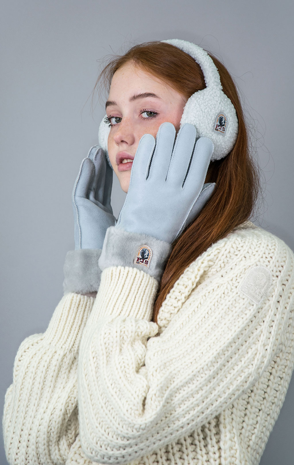 Женские перчатки PARAJUMPERS SHEARLING GLOVES овчина FW 23/24 shark 