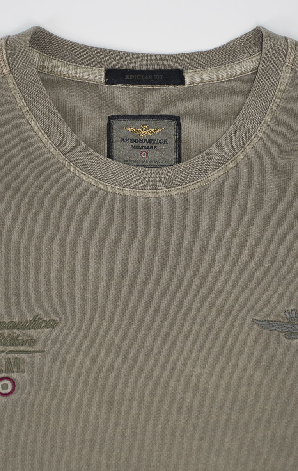 Футболка AERONAUTICA MILITARE big size SS 25 m/TR military olive washed (TS 2392) 
