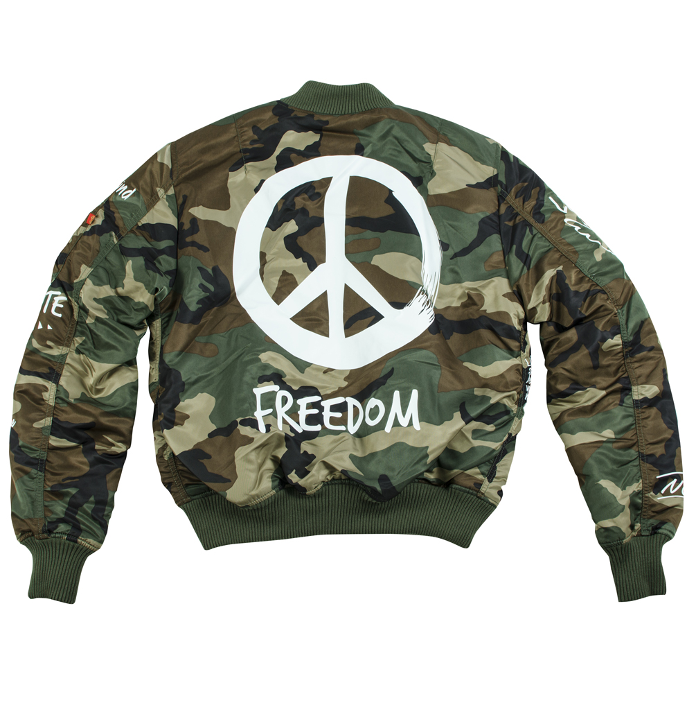 Бомбер ALPHA INDUSTRIES VF FREEDOM MA-1 camo woodland 