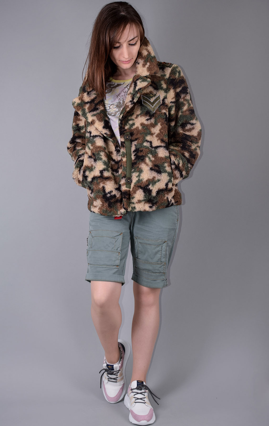 Женская куртка AERONAUTICA MILITARE FW 19/20 camouflage (AB 1820) 