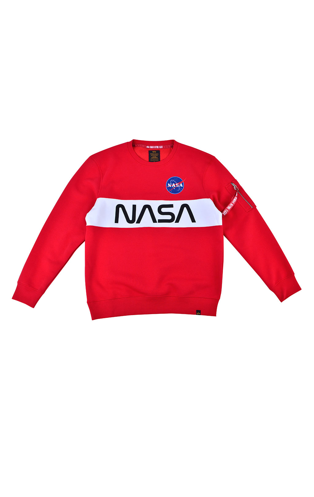 Свитшот ALPHA INDUSTRIES NASA Inlay speed red 