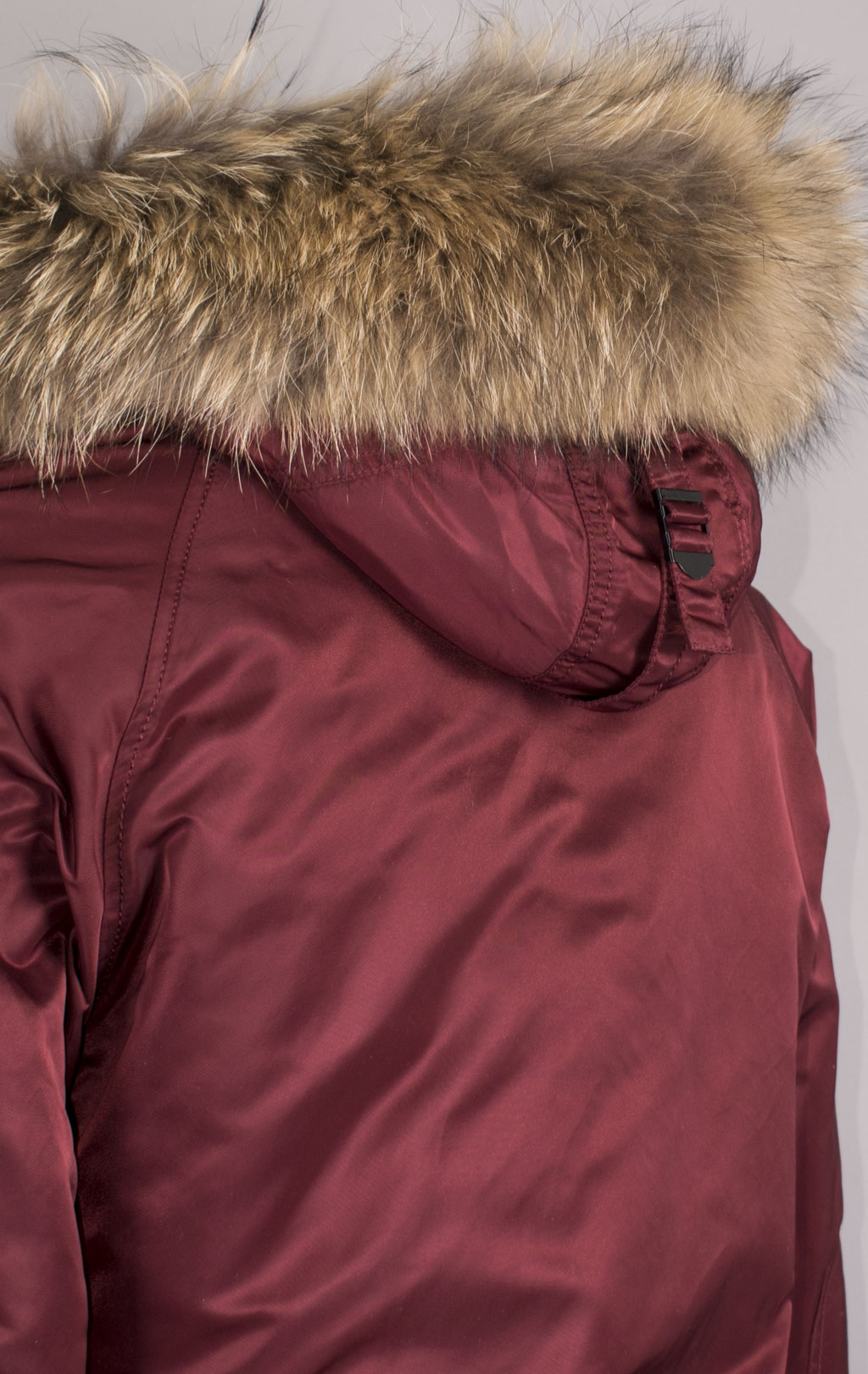 Женская аляска ALPHA INDUSTRIES VF 59 N-3B натур. мех burgundy 