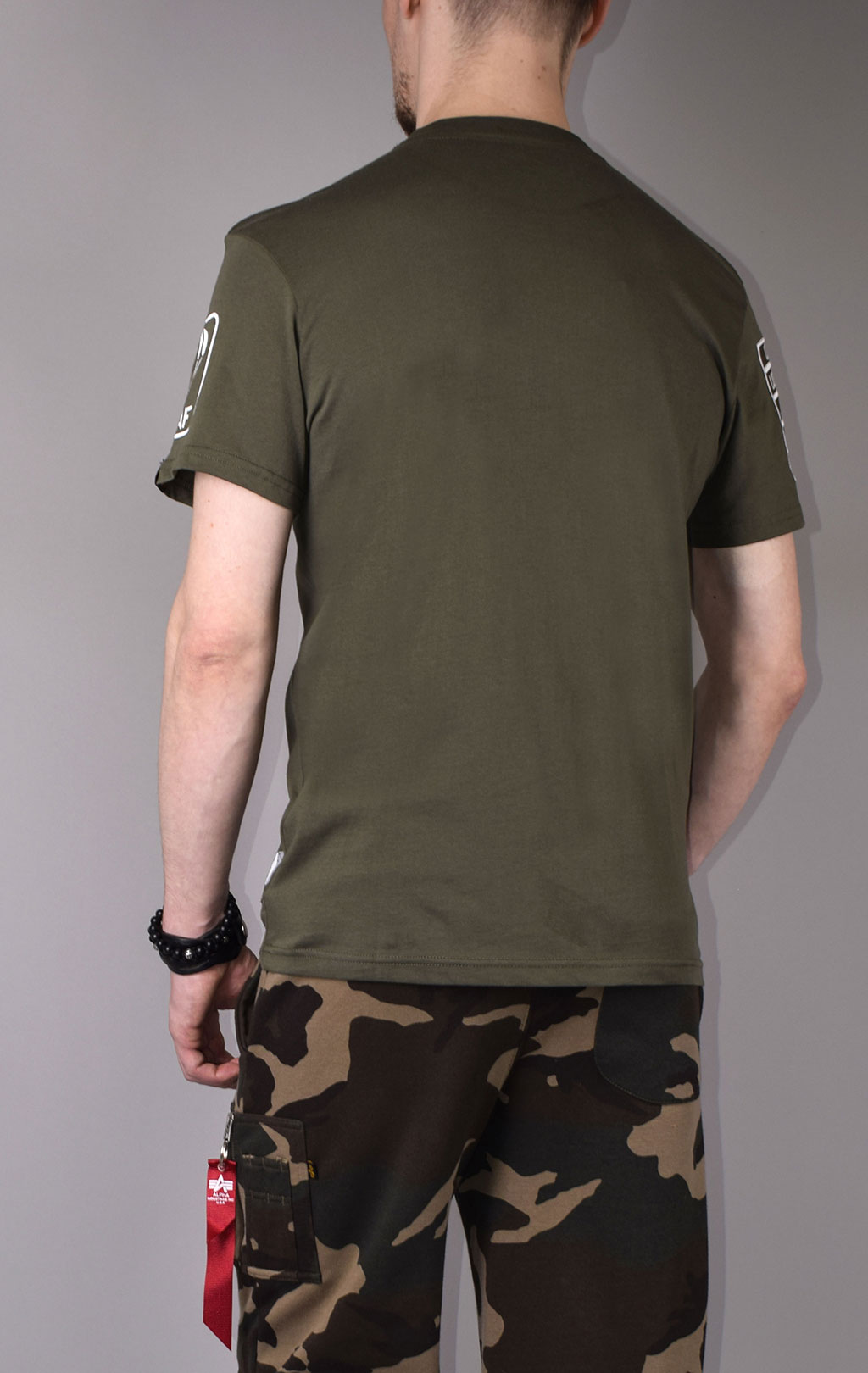 Футболка ALPHA INDUSTRIES REBEL T dark olive 