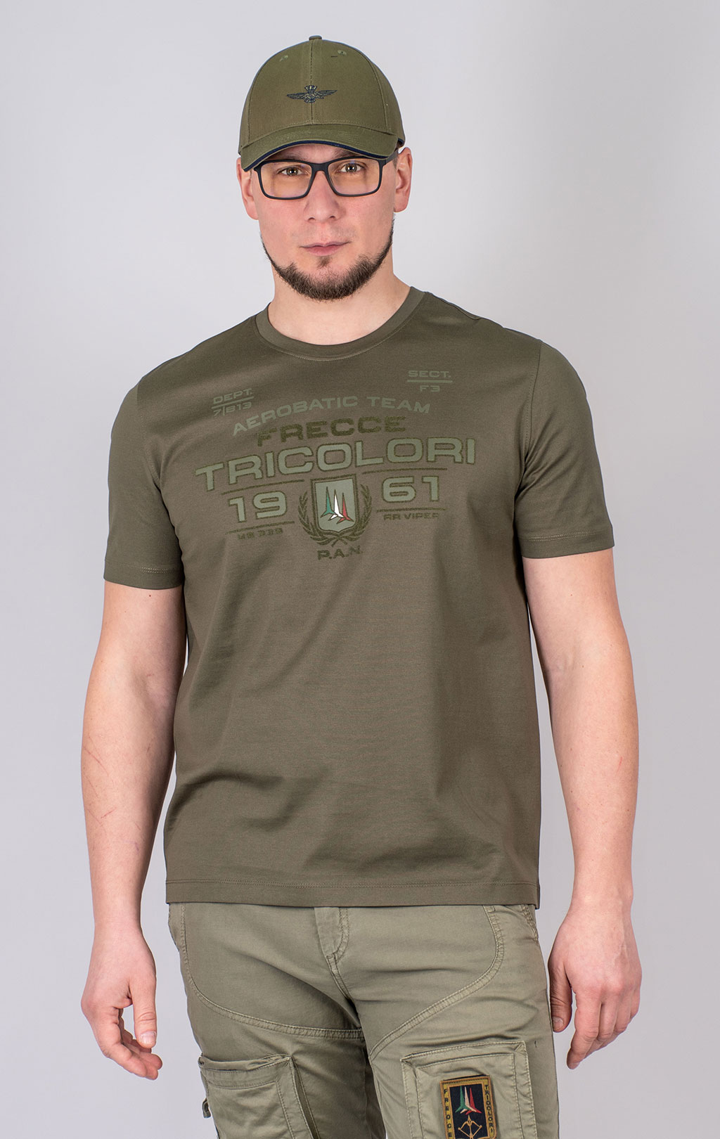 Футболка AERONAUTICA MILITARE SS 25 m/BD military olive (TS 2423) 