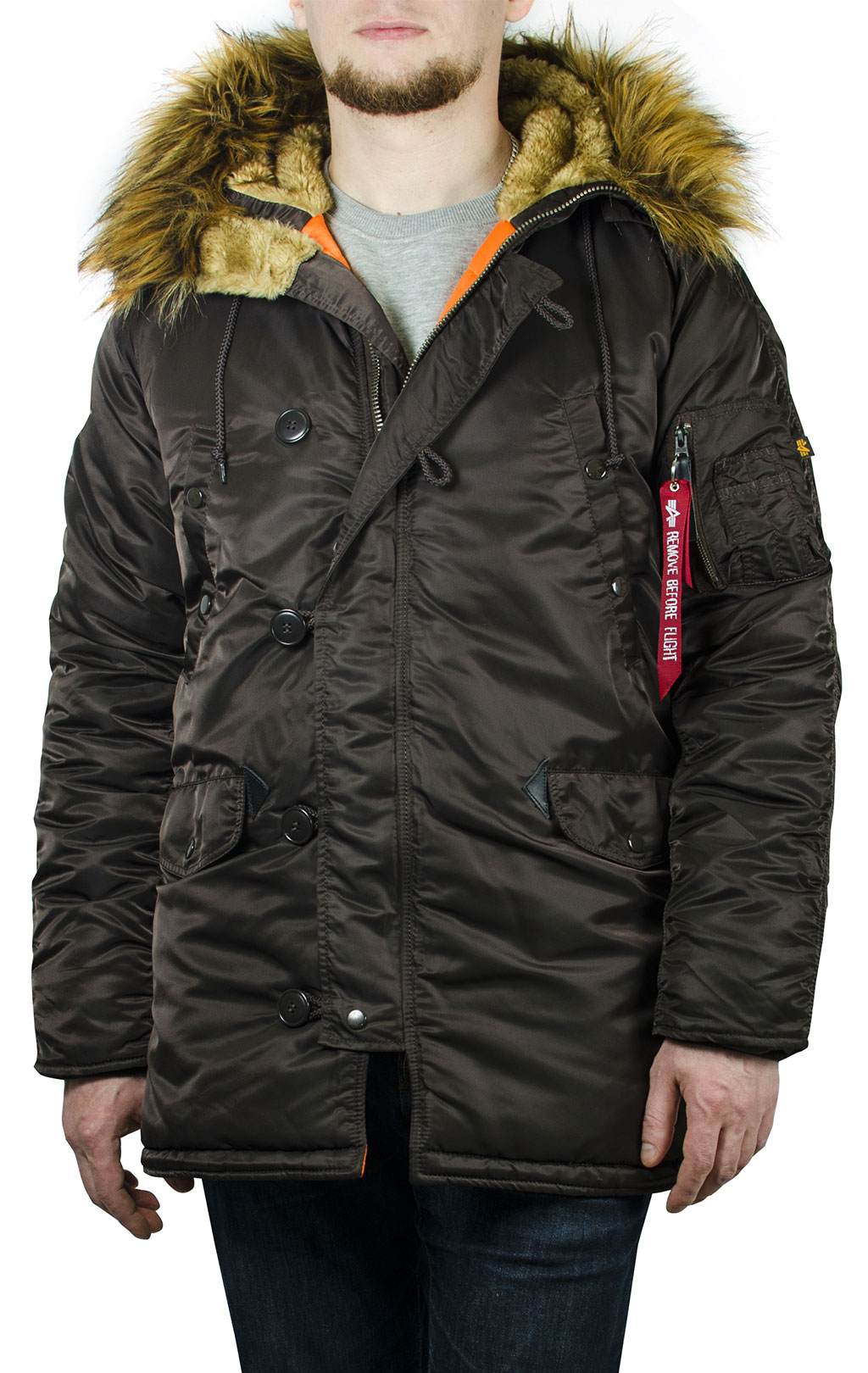 Аляска ALPHA INDUSTRIES VF 59 big size N-3B deep brown 