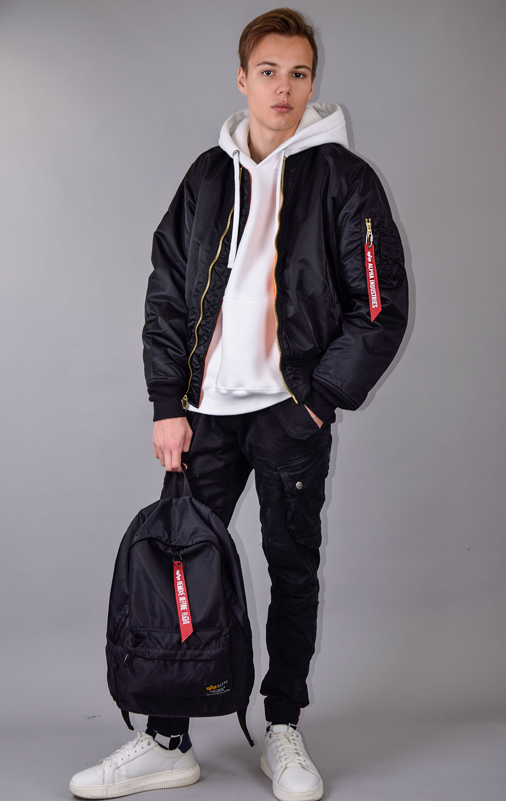 Бомбер ALPHA INDUSTRIES ORIGINAL FIT MA-1 FW 22/23 m black 