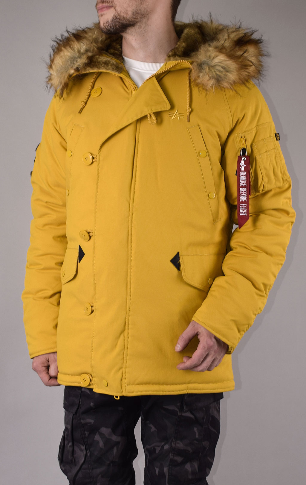 Аляска ALPHA INDUSTRIES EXPLORER big size mustard 