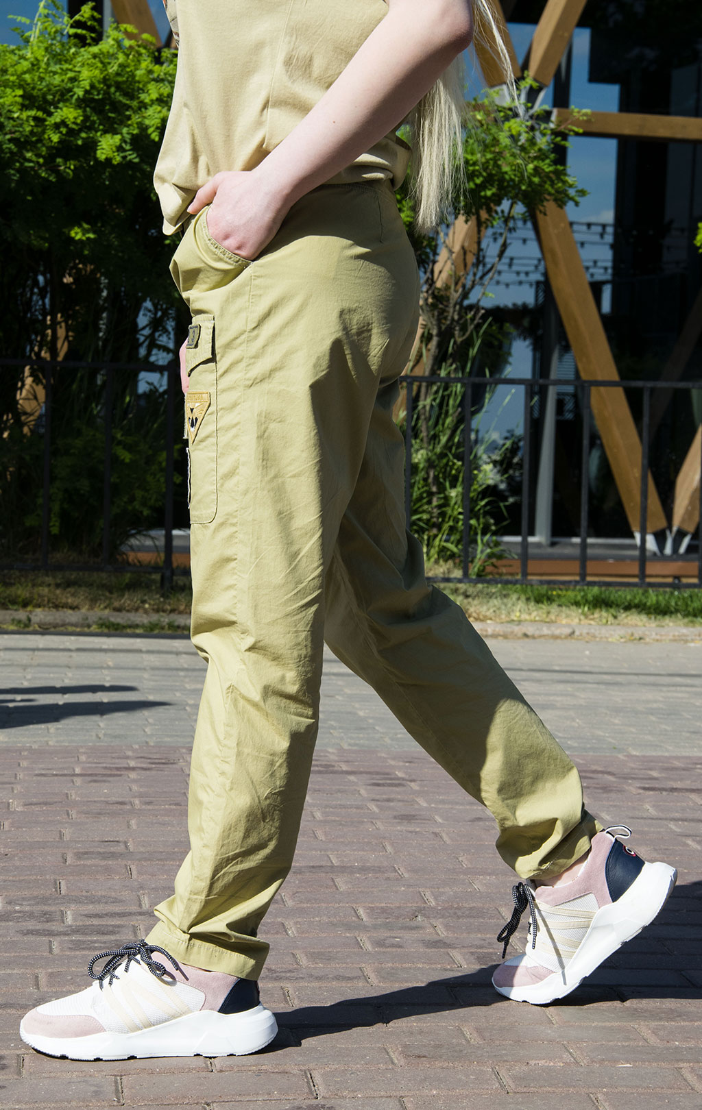 Женские брюки-карго AERONAUTICA MILITARE SS 21/IN khaki (PA 1485) 