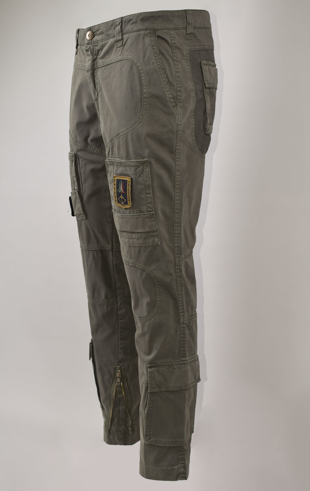 Брюки-карго AERONAUTICA MILITARE ANTI-G плотные FW 23/24/AL verde militare (PA 1557) 