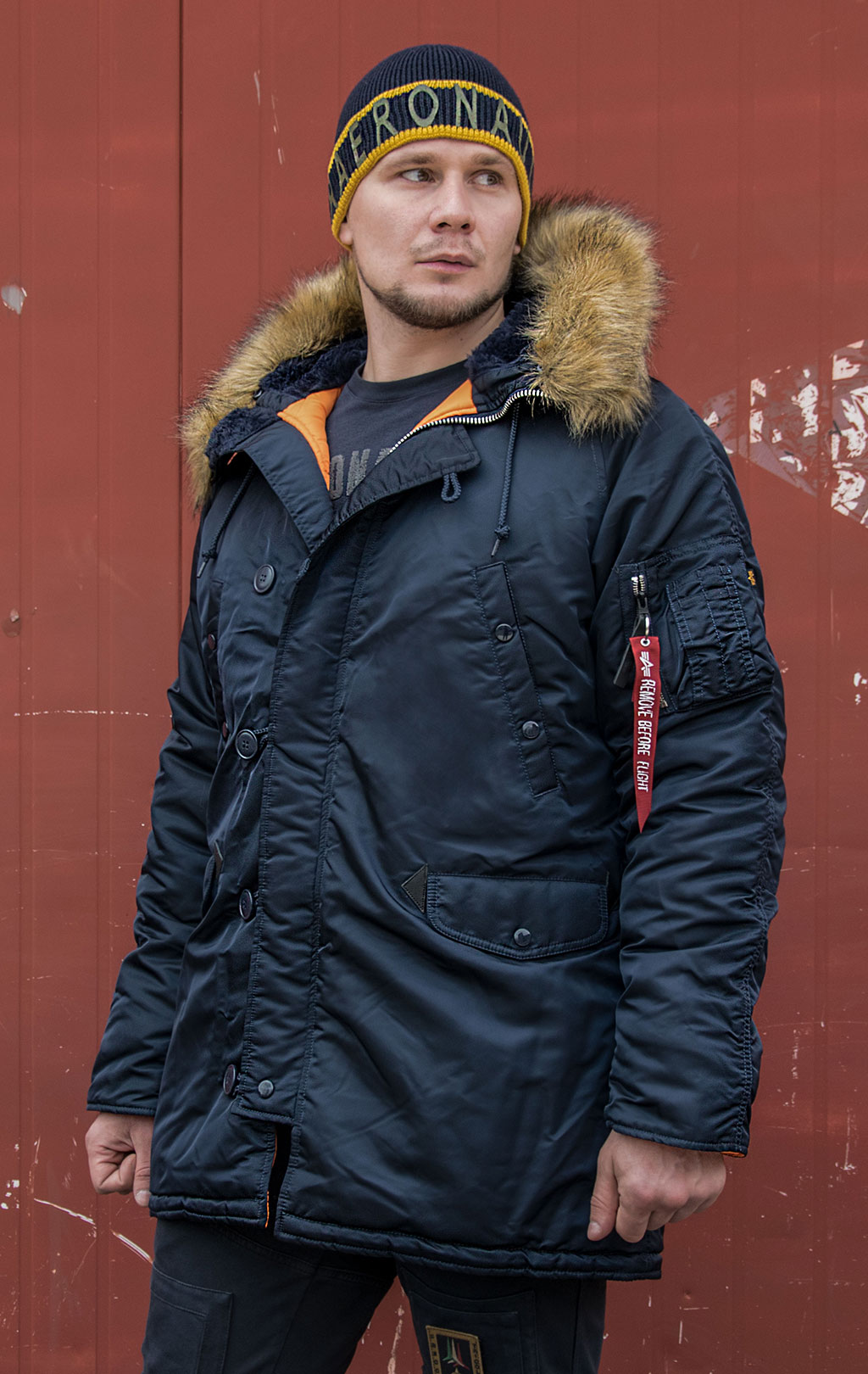 Аляска ALPHA INDUSTRIES SLIM FIT GEN-I N-3B rep. blue/orange 