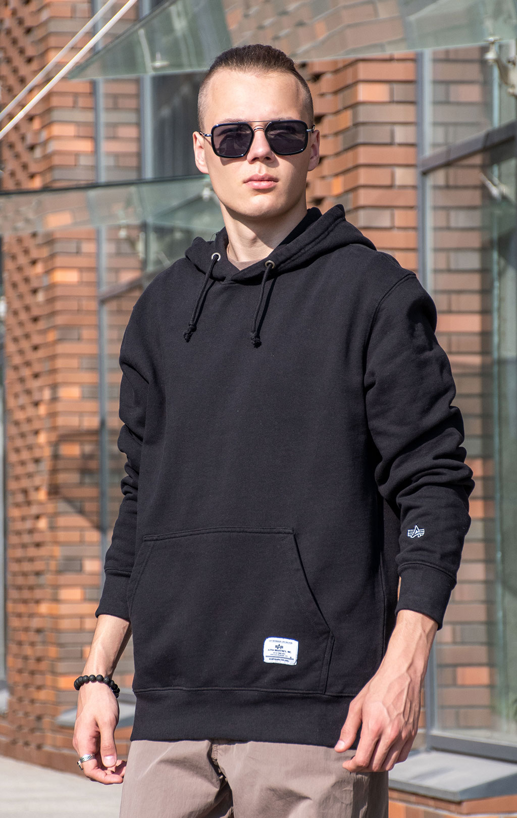 Толстовка ALPHA INDUSTRIES ESSENTIAL FRENCH TERRY HOODIE FW 24/25 black 