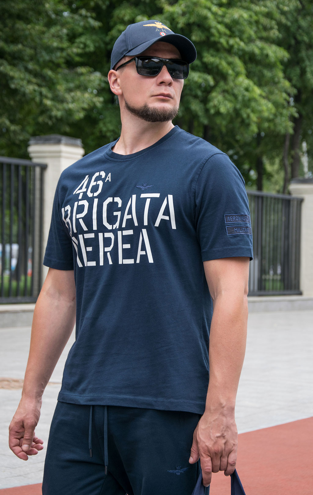 Футболка AERONAUTICA MILITARE big size FW 23/24/TR dark blue (TS 2128) 