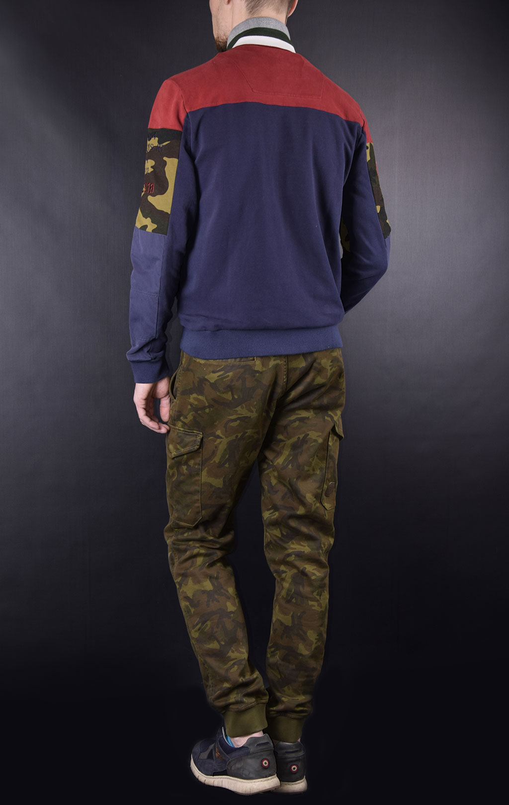 Толстовка AERONAUTICA MILITARE camo/navy/rosso (FE 1323) 