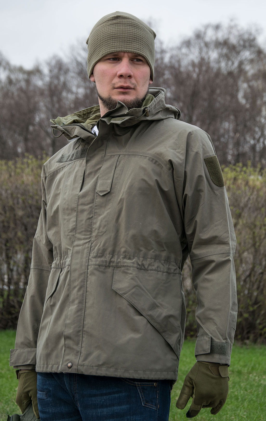 Куртка непромокаемая Gore-Tex Gore-Tex с капюшоном olive б/у Австрия,купить в Интернет-магазине ForceAge.