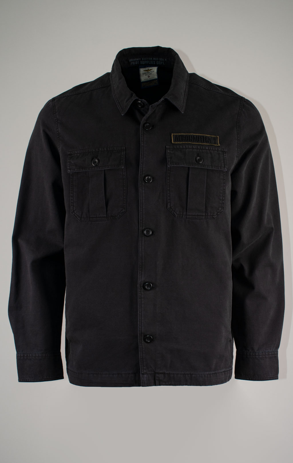 Ветровка AERONAUTICA MILITARE FW 25/26/IN jet black (AC 0036) 
