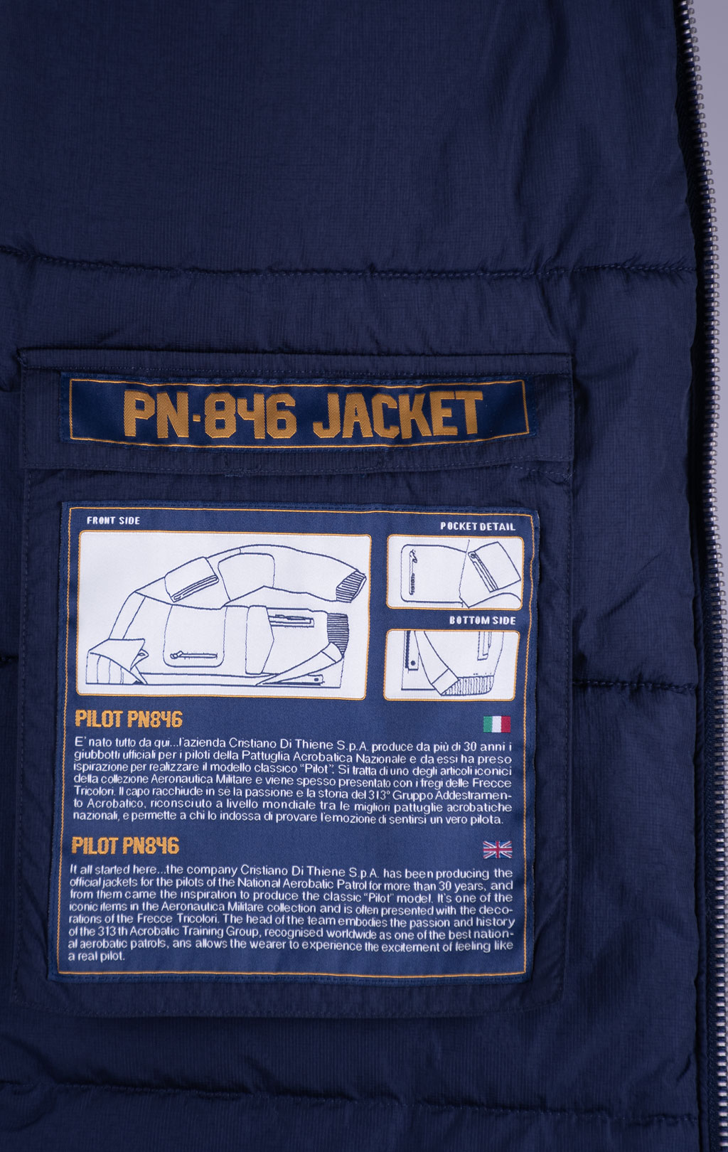 Куртка-пилот AERONAUTICA MILITARE FW 26/27/CN blue navy (AB 3081) 