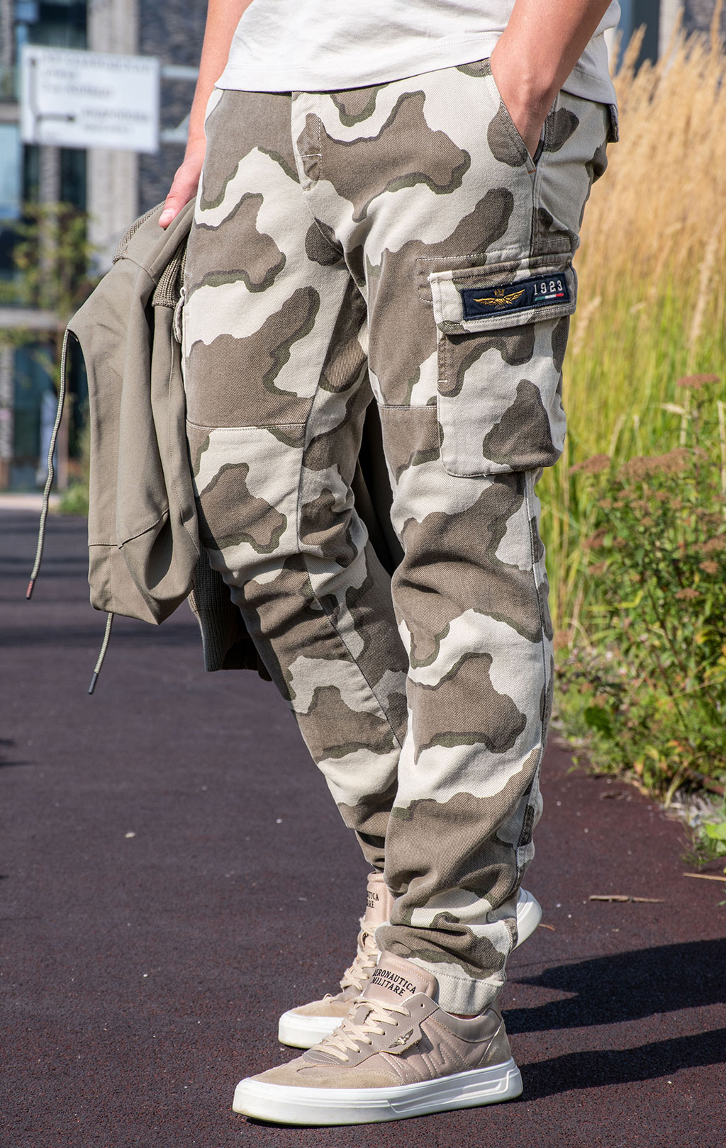 Брюки-карго AERONAUTICA MILITARE плотные FW 24/25/TR military camo (PA 1613) 
