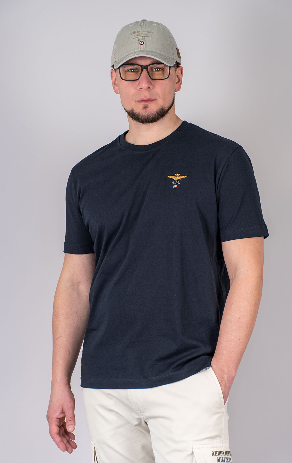Футболка AERONAUTICA MILITARE SS 25 m/TR blue navy (TS 1580) 