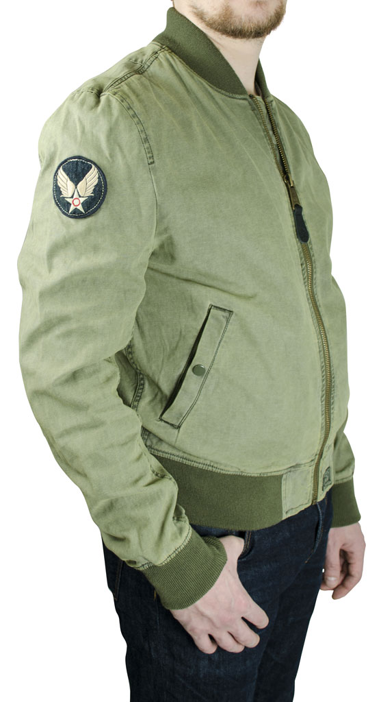 Ветровка-бомбер ALPHA INDUSTRIES GROUND CREW MA-1 olive 