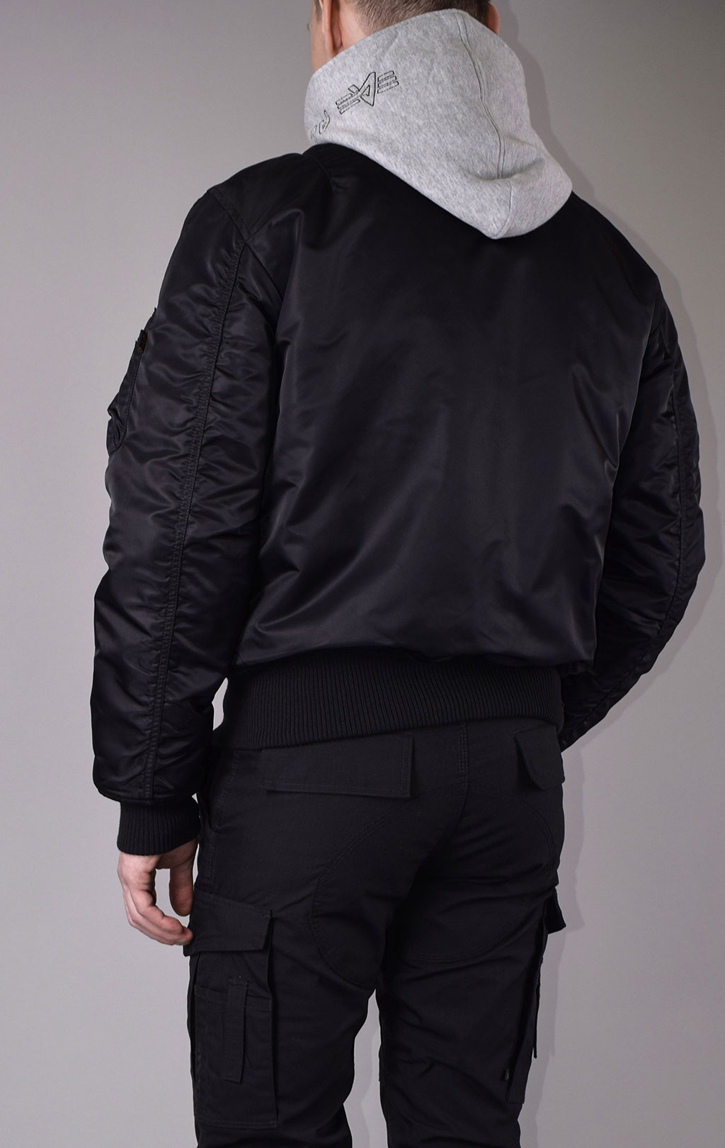 Куртка-бомбер лётная ALPHA INDUSTRIES D-Tec big size MA-1 black 