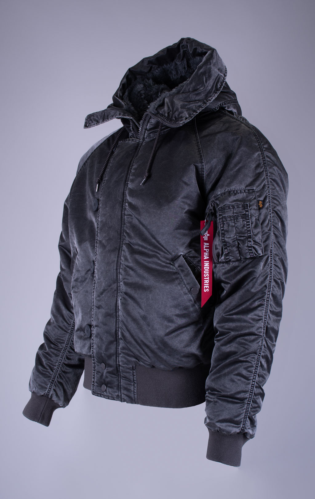 Аляска короткая ALPHA INDUSTRIES N-2B HERITAGE FIT PARKA (BATTLEWASH) FW 26/27 black 