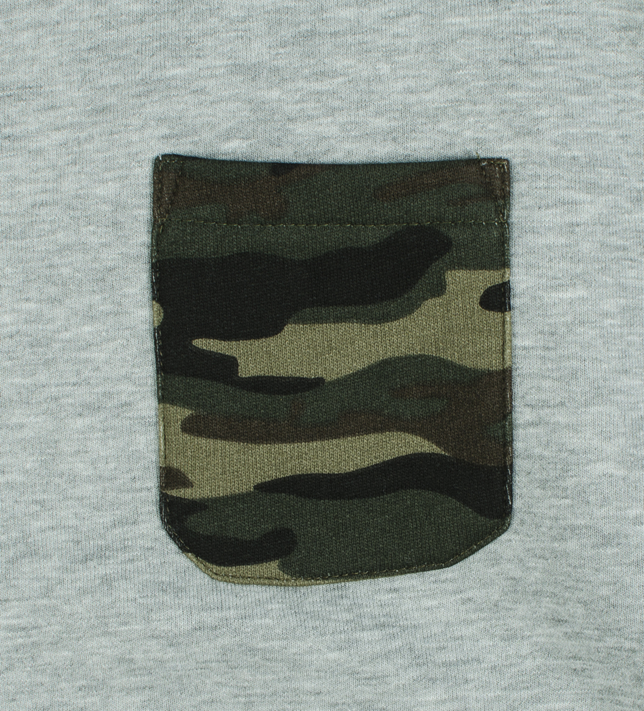 Свитшот ALPHA INDUSTRIES CAMO POCKET grey heather 