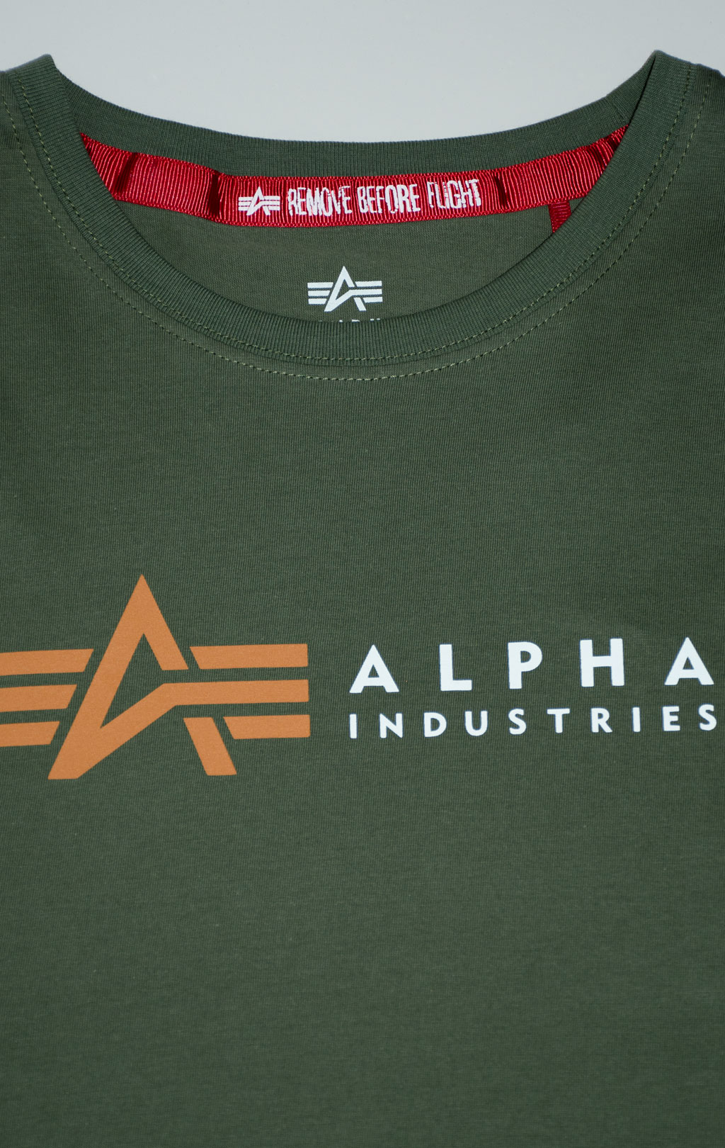 Футболка ALPHA INDUSTRIES ALPHA LABEL T dark olive 