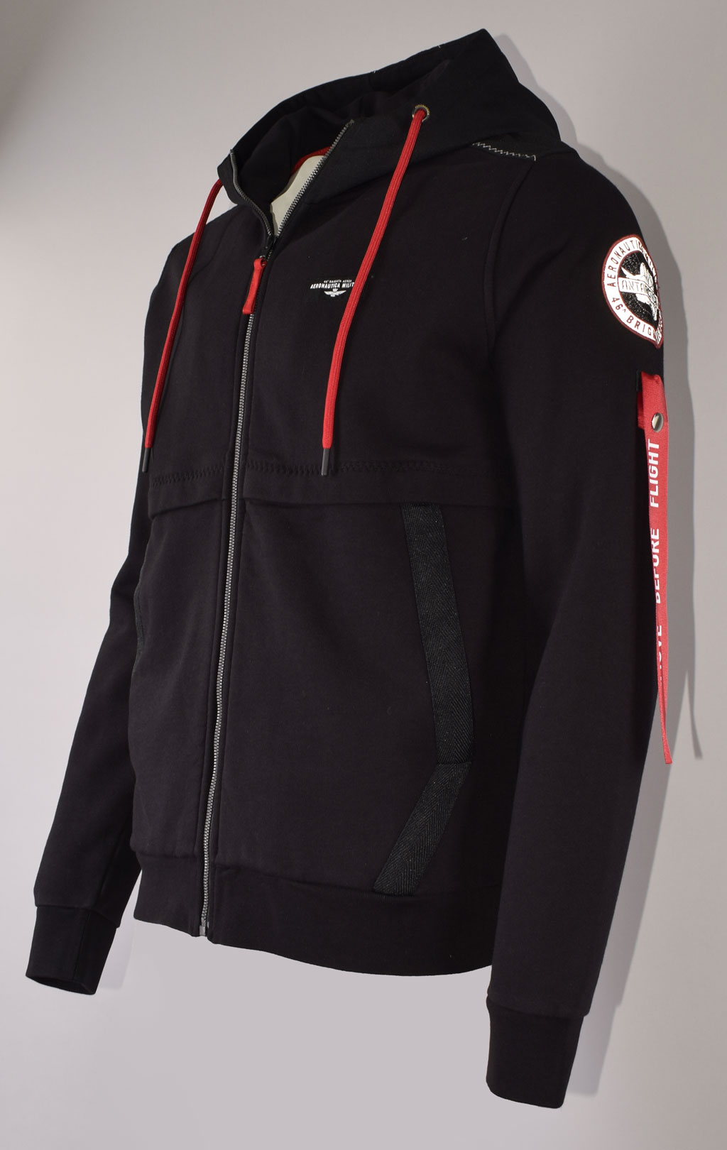 Толстовка с капюшоном AERONAUTICA MILITARE ANTARCTICA FW 23/24/TR jet black (FE 1820) 