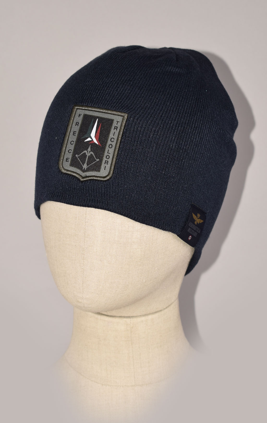 Шапка вязаная AERONAUTICA MILITARE FW 22/23/CN blue navy (CU 036)